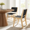EEI-6545 Saoirse Woven Rope Wood Dining Side Chair Set of 2 by Modway