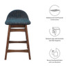 EEI-6555 Juno Wood Counter Stool Set of 2 by Modway