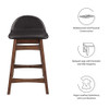 EEI-6556-BRN Juno Wood Counter Stool Set of 2 by Modway