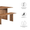EEI-6559 Amistad 72" Wood Dining Table and Bench Set by Modway