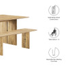 EEI-6559 Amistad 72" Wood Dining Table and Bench Set by Modway