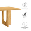 EEI-6593 Rivian Rectangular 70" Wood Dining Table by Modway