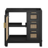 EEI-6626-BLK Dixie 36" Solid Wood Bathroom Vanity Cabinet (Sink Basin Not Included) by Modway