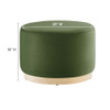 EEI-6646 Tilden Large 23" Round Performance Velvet Upholstered Ottoman by Modway