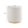 EEI-6653 Tilden 16" Round Sherpa Upholstered Ottoman by Modway