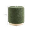 EEI-6653 Tilden 16" Round Sherpa Upholstered Ottoman by Modway
