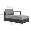 EEI-6671 Tahoe 3-Piece Outdoor Patio Powder-Coated Aluminum Right-Facing Chaise Sectional Sofa Set by Modway