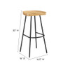 EEI-6742 Concord Backless Wood Bar Stools Set of 2 by Modway
