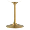 EEI-6746-GLD-TRA Lippa 20" Round Faux Travertine Side Table by Modway