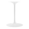 EEI-6748-WHI-TRA Lippa 36" Round Faux Travertine Dining Table by Modway