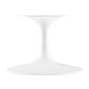 EEI-6749-WHI-TRA Lippa 36" Round Faux Travertine Coffee Table by Modway
