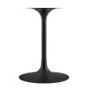 EEI-6750-BLK-TRA Lippa 36" Round Faux Travertine Dining Table by Modway
