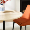EEI-6750-BLK-TRA Lippa 36" Round Faux Travertine Dining Table by Modway