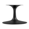 EEI-6751-BLK-TRA Lippa 36" Round Faux Travertine Coffee Table by Modway
