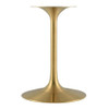 EEI-6752-GLD-TRA Lippa 36" Round Faux Travertine Dining Table by Modway