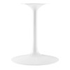EEI-6754-WHI-TRA Lippa 48" Round Faux Travertine Dining Table by Modway