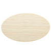 EEI-6758-BLK-TRA Lippa 60" Oval Faux Travertine Dining Table by Modway