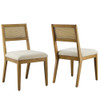 EEI-6781 Nimba Faux Rattan Fabric Dining Chairs Set of 2 by Modway