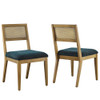 EEI-6781 Nimba Faux Rattan Fabric Dining Chairs Set of 2 by Modway