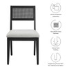EEI-6781 Nimba Faux Rattan Fabric Dining Chairs Set of 2 by Modway