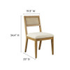 EEI-6781 Nimba Faux Rattan Fabric Dining Chairs Set of 2 by Modway