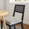 EEI-6781 Nimba Faux Rattan Fabric Dining Chairs Set of 2 by Modway
