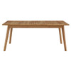 EEI-6813-NAT Vienna Outdoor Patio Teak Wood Extendable Dining Table by Modway