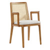 EEI-6844 Monarch Wood and Rattan Dining Armchair by Modway