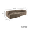 EEI-6868 Liana Left-Facing Upholstered Fabric Modular Sofa with Chaise by Modway