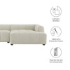EEI-6869 Liana Right-Facing Upholstered Fabric Modular Sofa with Chaise by Modway