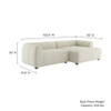 EEI-6869 Liana Right-Facing Upholstered Fabric Modular Sofa with Chaise by Modway