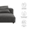 EEI-6885 Solace Modular Upholstered Fabric Armless Chair by Modway