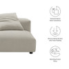EEI-6885 Solace Modular Upholstered Fabric Armless Chair by Modway