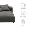 EEI-6887 Solace Modular Upholstered Fabric Armless Chaise Lounge by Modway