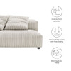 EEI-6890 Solace Modular Corduroy Upholstered Armless Loveseat by Modway
