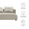 EEI-6891 Solace Modular Upholstered Fabric Armless Loveseat by Modway