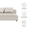 EEI-6891 Solace Modular Upholstered Fabric Armless Loveseat by Modway