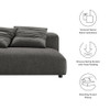 EEI-6891 Solace Modular Upholstered Fabric Armless Loveseat by Modway