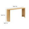 EEI-6912-OAK Aspect Oval Wood Entryway Console Table by Modway