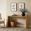 EEI-6912-OAK Aspect Oval Wood Entryway Console Table by Modway