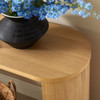 EEI-6912-OAK Aspect Oval Wood Entryway Console Table by Modway
