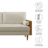 EEI-6961 Kellan Heathered Fabric Upholstered Sofa by Modway