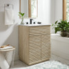 EEI-6967-TRA Render 24" Faux Travertine Bathroom Vanity Cabinet (Sink Not Included) by Modway