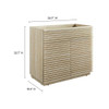 EEI-6969-TRA Render 36" Faux Travertine Bathroom Vanity Cabinet (Sink Not Included) by Modway