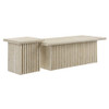 EEI-6970-TRA Render Nesting Faux Travertine Coffee Tables Set of 2 by Modway