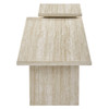 EEI-6970-TRA Render Nesting Faux Travertine Coffee Tables Set of 2 by Modway