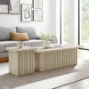 EEI-6970-TRA Render Nesting Faux Travertine Coffee Tables Set of 2 by Modway