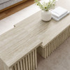 EEI-6970-TRA Render Nesting Faux Travertine Coffee Tables Set of 2 by Modway