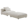 EEI-7022 Solace Modular Corduroy Upholstered Armless Chair and Ottoman Set by Modway