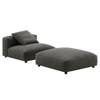 EEI-7023 Solace Modular Upholstered Fabric Armless Chair and Ottoman Set by Modway